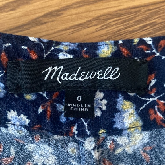 🎉HP🎉Madewell Ruffled-Edge Midi Wrap Skirt, Harvest Vine Blue - Picture 9 of 12